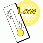 発熱量の低さ　約80℃